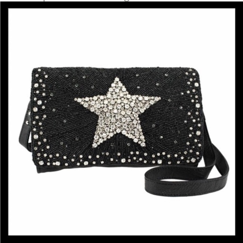 Mary Frances Stardust Genuine Leather Embellished Crossbody Bag BRAND NEW - Picture 1 of 10